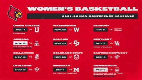 louisville women basketball schedule